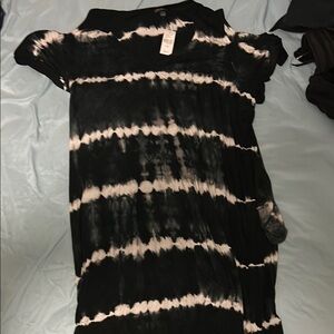 Black and White Tie-Dye Dress